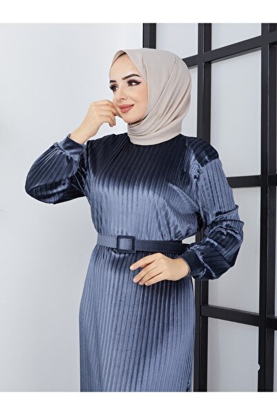 MÇmoda Βελούδινο πλισέ φόρεμα