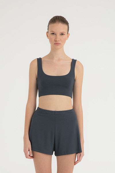 SHEISMONO Καπνιστή Ultra Soft Crop Top