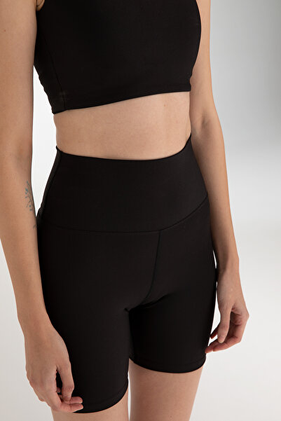 SHEISMONO High Waist Biker Tights Black