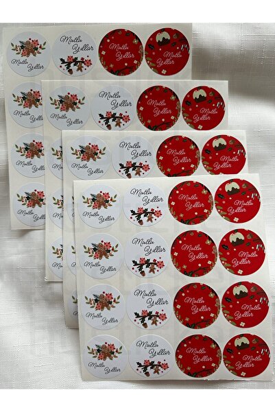 hdsticker La mulți ani Anul Nou Ambalare Ambalare Set de autocolante tematice...