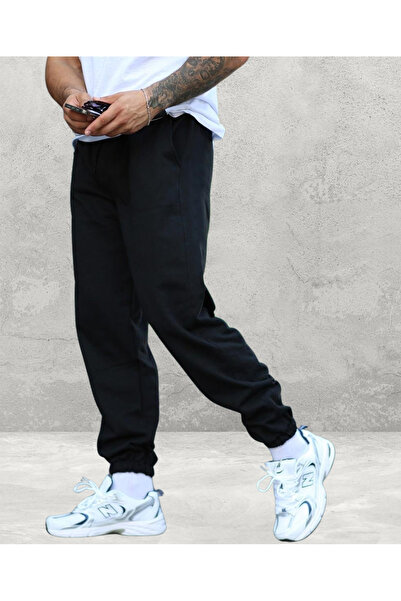 FİTGO Ανυψωμένη εποχιακή άνετη φόρμα Jogger μαύρη φόρμα