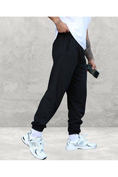 FİTGO Ανυψωμένη εποχιακή άνετη φόρμα Jogger μαύρη φόρμα