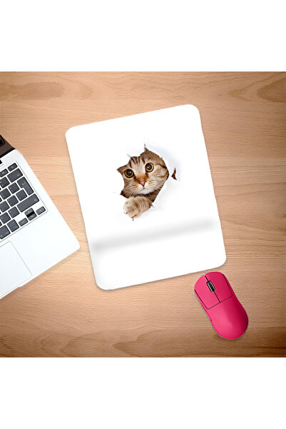 UcuruStore Ποντικομαξιλαράκι ορθογώνιου σχήματος Perspective Yellow Cat με στ...