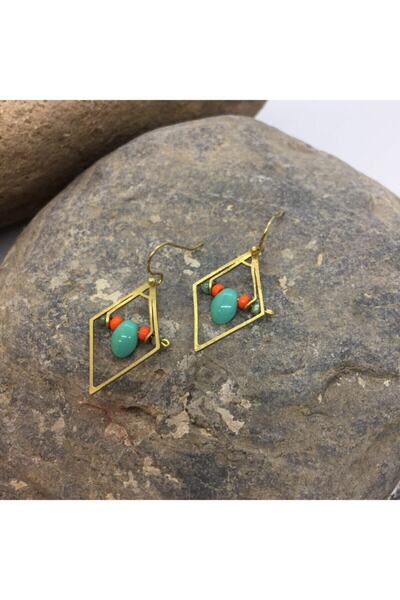 Porsuk Alternatif أقراط بوهيمية أصلية مصنوعة يدويًا