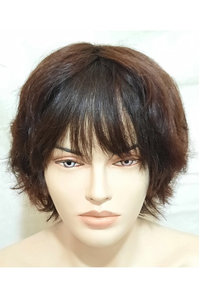 İsmet peruk GERÇEK SAÇ KISA PERUK 61123