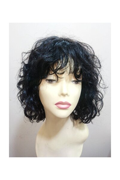 İsmet peruk Dalgali Peruk Gercek Sac Kisa