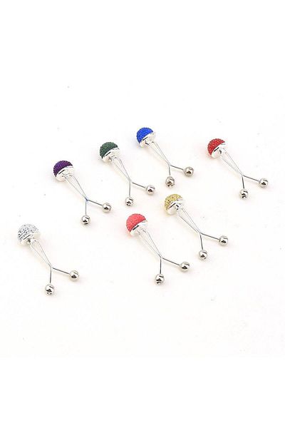 Melodi Scarf Jewelled Scarf Shawl Clip 6 Pieces White