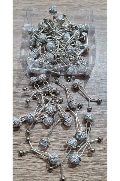 Melodi Scarf Jewelled Scarf Shawl Clip 6 Pieces Silver