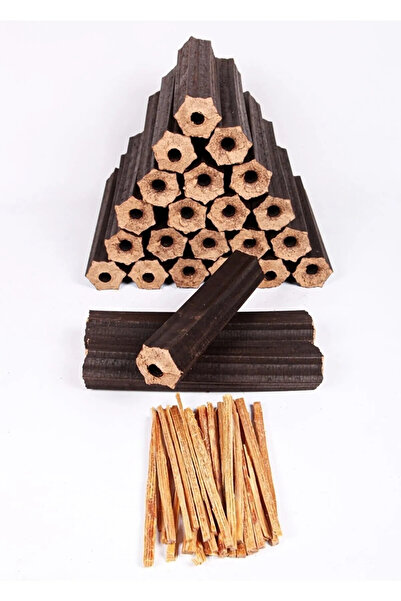 EYLÜL MASALI KAMP Sıkıştırılmış %100 Doğal Pres Şömine Odunu, Kamp Odunu, Kat...