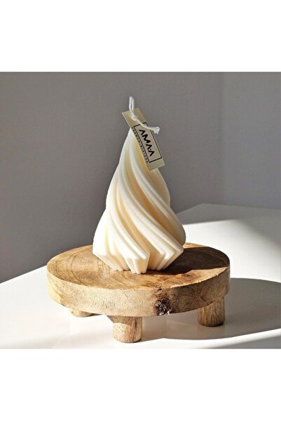 ÇAĞATÖLYE Silikon Kalıp Yeni Yıl Noel Çam Ağacı Spiral Dalgalı Biblo Mum Silikon Kalıbı