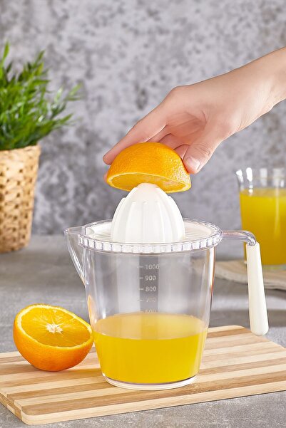 Turnberry 1 Liter Transparent Ml Measuring Citrus Juicer with White Handle