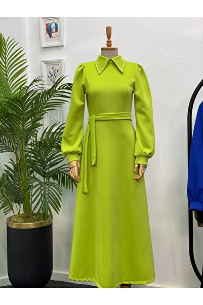 Esre Store 4447 - Rochie Hijab cu pietre, verde