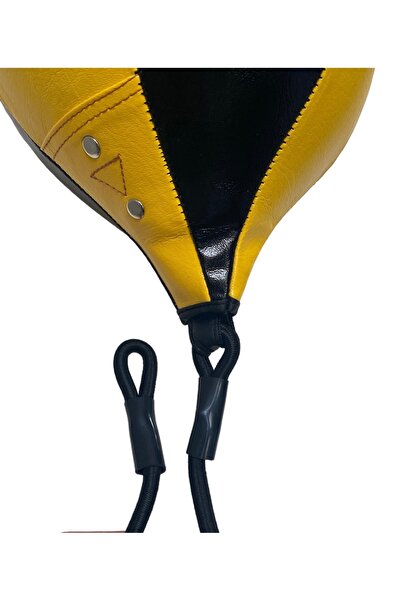 HEPİTOP Pencikbol Çift Uçlu Deri Boks Hız Topu Sarı