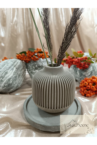 agu home Tekli Beton Vazo