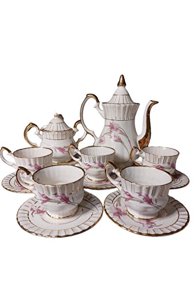 Dedemin Antikaları Antika Seramik Kahve Fincan Takımı