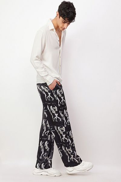 Dear Deer Black Ethnic Trousers