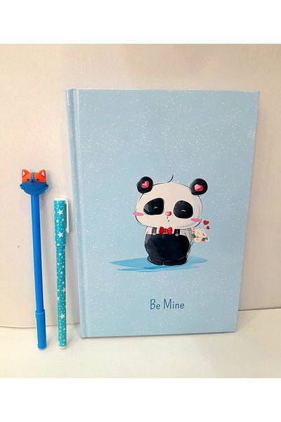 ÇİLEKHOMEAVM ȘCOALA PANDA -CAIET DE Jurnal SOMOBILE -PEN GEL PENTRU CAT -SET ȘCOALA PEN