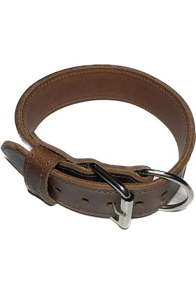 Rebel Dog 100% Genuine Leather Dog Collar 55-4cm 40/50 cm Hole Distance
