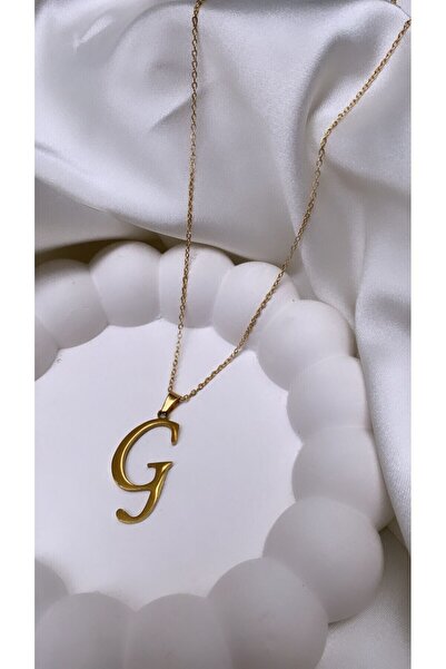 Accessories Çelik Gold Renk G Harfli Kolye