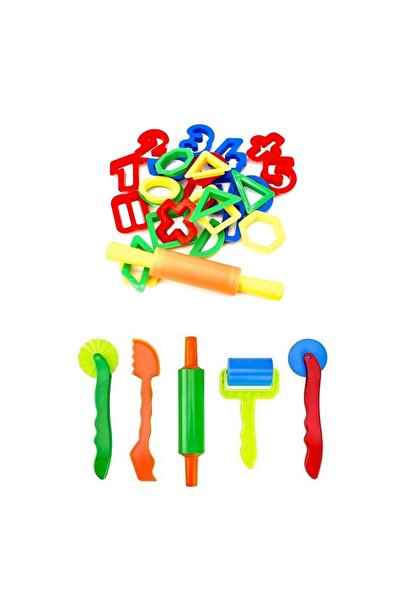 Valetto Play Dough Mold 32 Pieces Educational Toy Dough Modeling Plastic Set ...