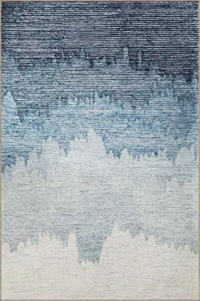 Rugs Modern Halı Blue Beige Themed Abstract Abstract Patterned Modern Decorat...