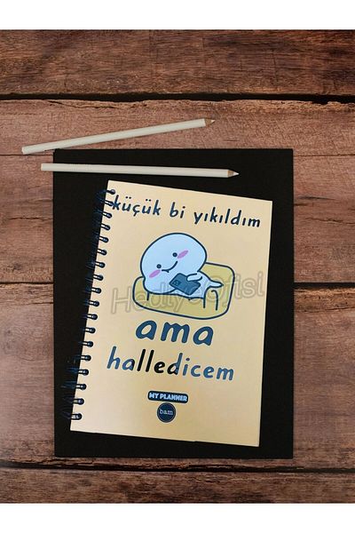 hediyeofisi Small Bi I'm Broken But I'm Handling It Σχεδιασμένο Συνεννόηση Ακαδημαϊκή Συνεννόηση Ετήσιο Planner