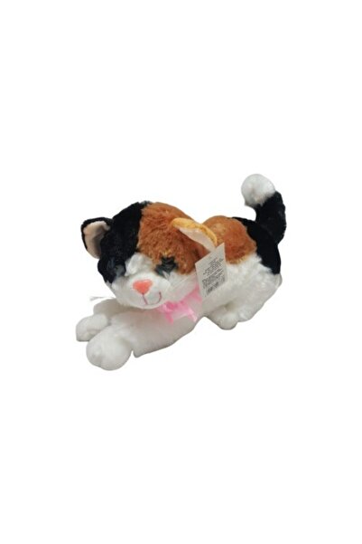 TOPROCKSTORE Lying Plush Cat with Meowing Sound