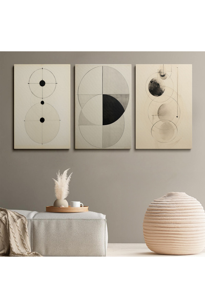 Tablo Deposu Set of 3 Canvas Wall Painting Canvas Painting Boho Classic Modern 186