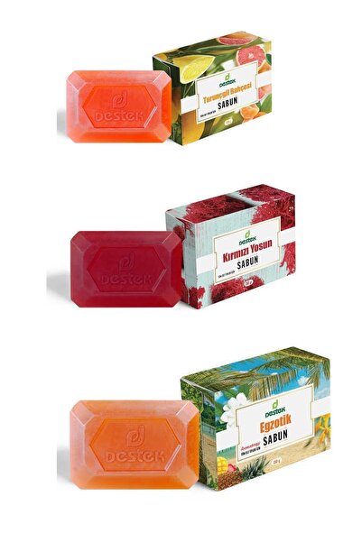 Destek Soap Set Red Seaweed - Exotic - Citrus 150 Gr X 3