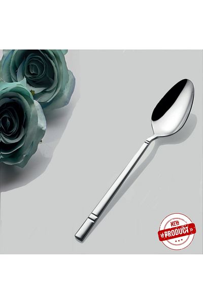 AHİR TİCARET İnter Steel Erva Model Dessert Spoon 12 Pieces