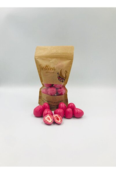 Beyaz Çikolata Kaplı Çilek Draje Net 250 gr