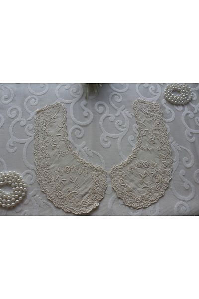 SHERLOCK HOME Cotton Scallop Raw Collar