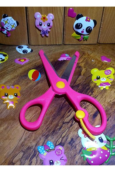 GAGTUSKOLİK CHILDREN'S PINK COLOR CORNER SCISSORS