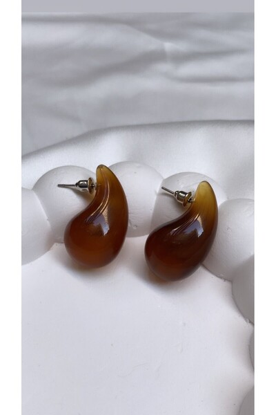 Accessories Mor Renk Bottego Damla Küpe