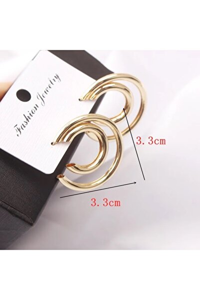 Ressia Kadın İç İçe Halka Küpe