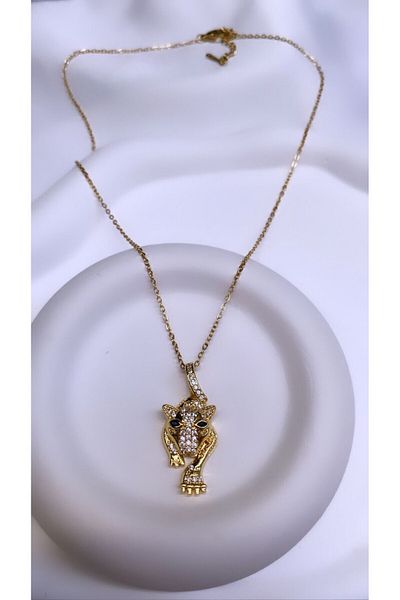 Accessories Jaguar Gold Colored Steel Necklace