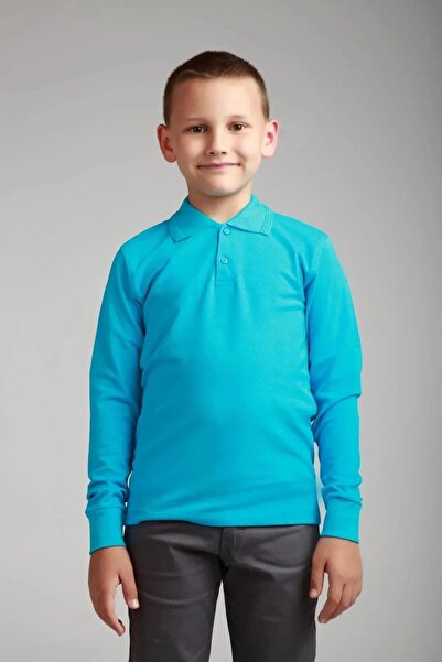 Nacar 23 Nisan Unısex Çocuk Uzun Kollu Polo Yaka Gösteri Kombin Kıyafeti 0-24