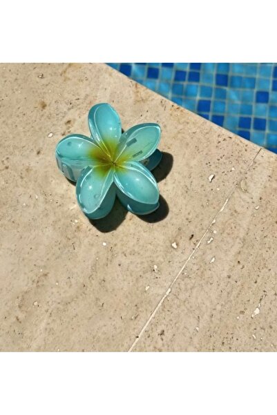 Accessories مشبك زهور اللوتس باللون الأزرق
