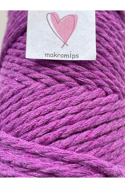 Makromİps MACROME 3 WRAPPED ROPE 250 gr(+-10) 3-3.5 mm DECORATION HOBBY BOHEM PACKAGE KNITTED ROPE