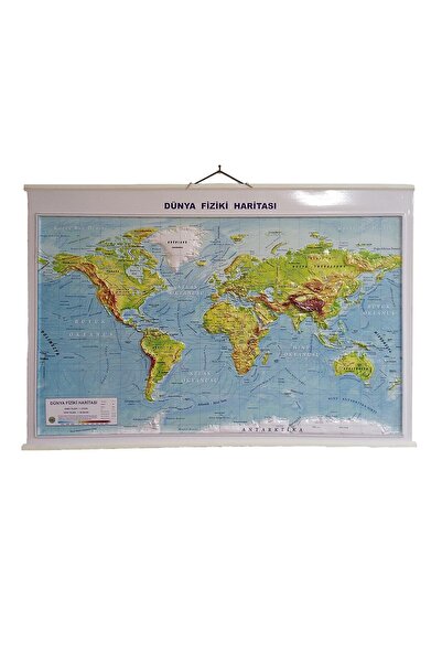 Öykü Haritacılık Dünya Fiziki Haritası Kabartmalı 70x100 Cm