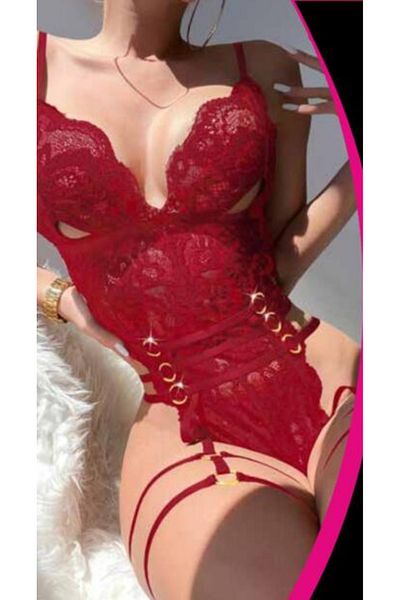 For Dreams Sipsi Shop Γυναικείο φανταχτερό κορμάκι με δαντέλα 8405