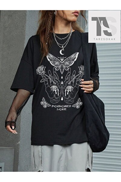 Tarzsokak Tricou cu mânecă scurtă cu imprimeu text ROMWE X Attack on Titan