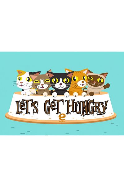 eryatex Cat Dog Food Feeding Mat, Cat Patterned Mat, Animal Mat, Cat Dog Accessories