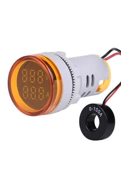 TIANYI Dijital Voltmetre - Ampermetre Ac 50-500v 0-100a - Sarı