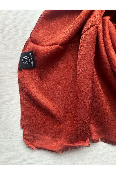 Modakaşmir Silky Jacquard Spiral Patterned Shawl