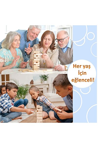 Akıllı Karınca Ahşap Denge Oyunu Eğitici Jenga