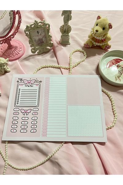 merccuri crafts call from heaven glued a4 multi-purpose detailed to do list / planner notepad notebook