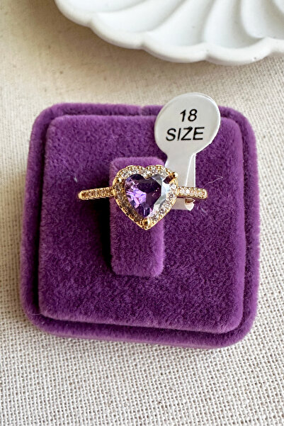 MODA خاتم كابريا ستيل هارت سوليتير للنساء خاتم فضي اللون