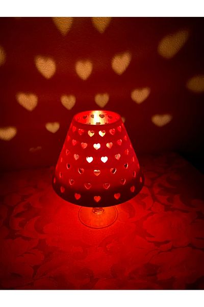 Miki & Miki Valentine's Day Valentines Heart Lampshade Hat on a Goblet