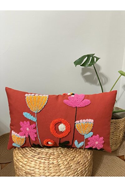 Punch Atolyem El Işi Atölyem 30x50yaprak Desenli Dekoratif Kılıf %100 El Emeğ...